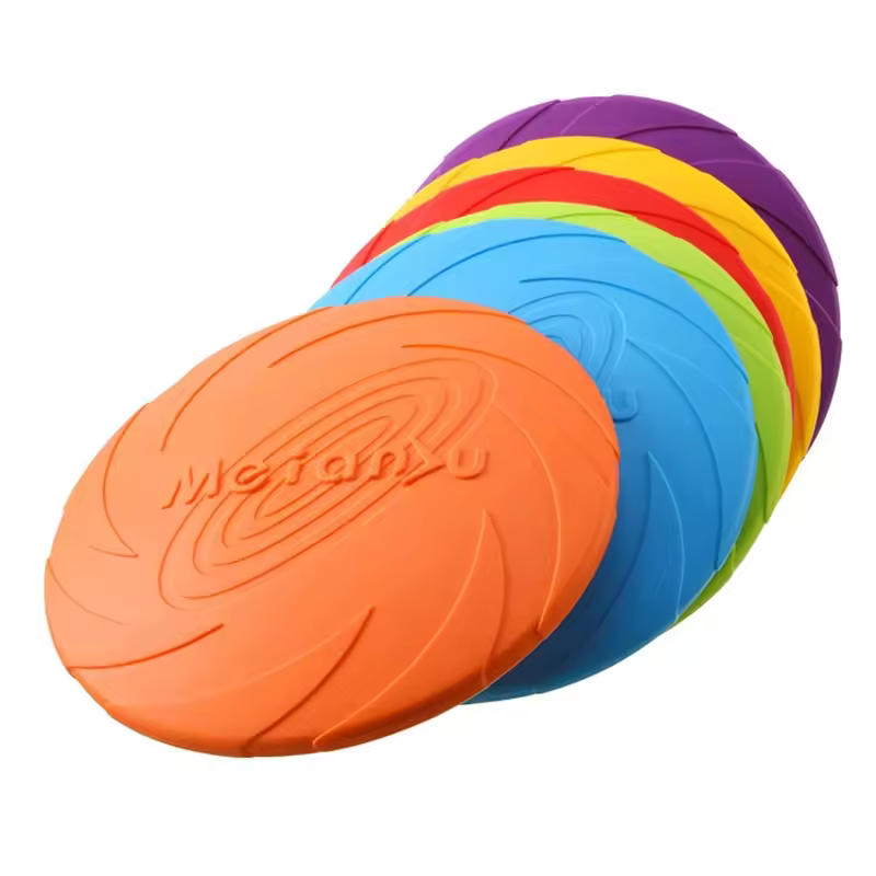 Pet Dog Flying Disk Toy Silicone Environmentally Friendly Anti-chew Dog Puppy Interactive Training Toy