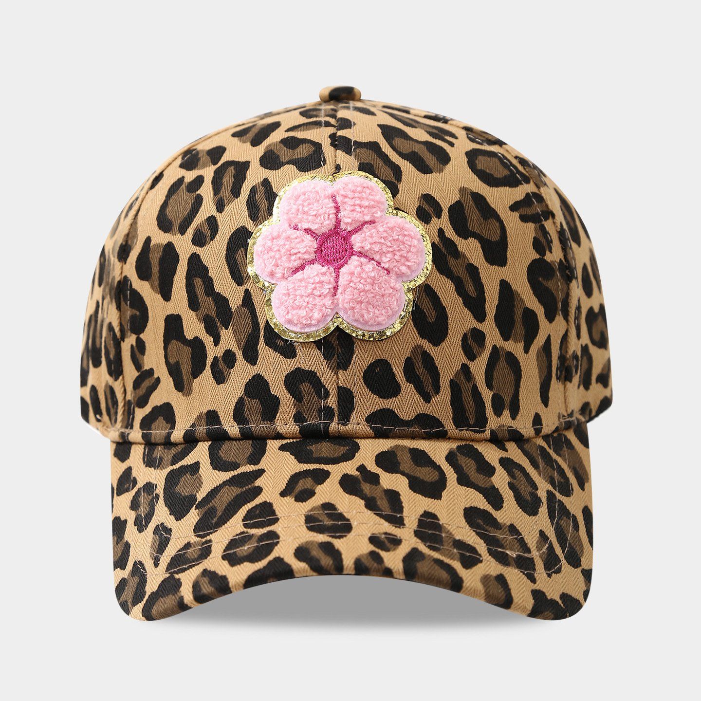 Retro Towel Patch Pattern Leopard Print Baseball Cap for Men and Women New Style Internet Celebrity Fashion Cap