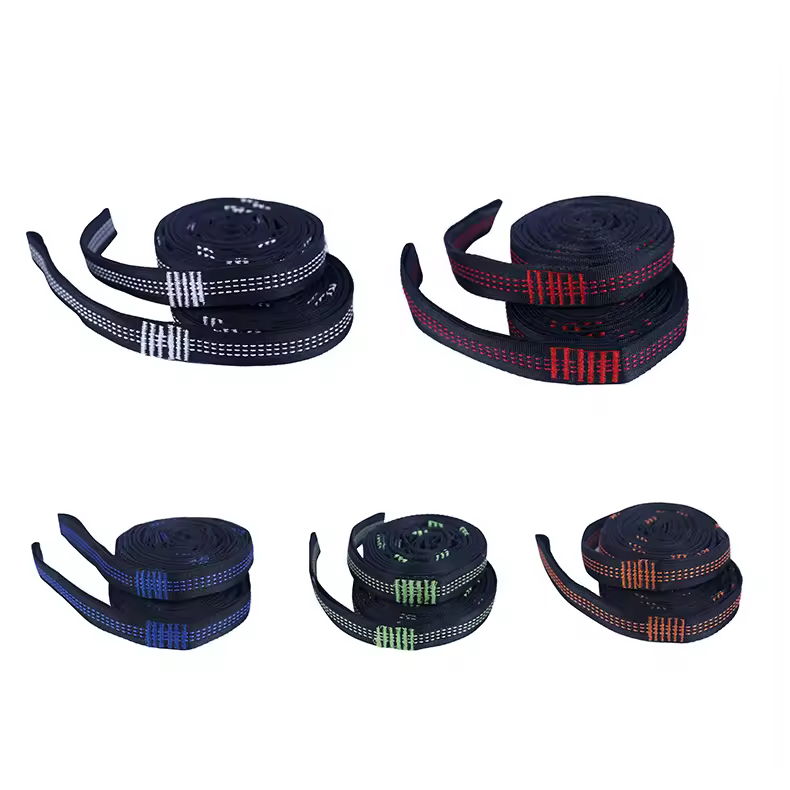 2pcs Adjustable Hammock Straps With Buckle Loops Outdoor Tree Hanging Aerial Yoga Hammock Strap Rope Belt