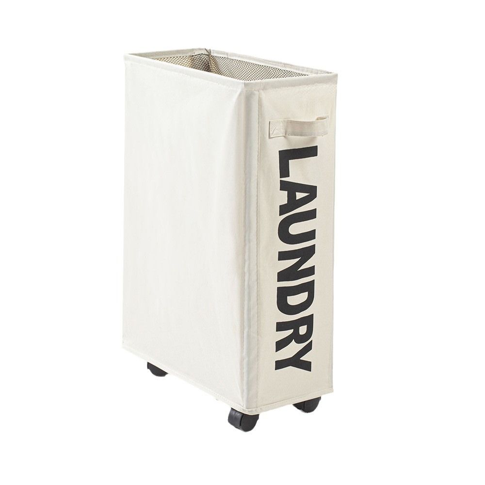 Slim Rolling Laundry Hamper with Wheels Portable Narrow Basket Storage Bin Wyz30560