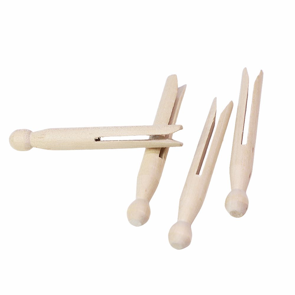 Hot Selling DIY Handmade Clothes Dolly Crafts Solid Wooden Pegs