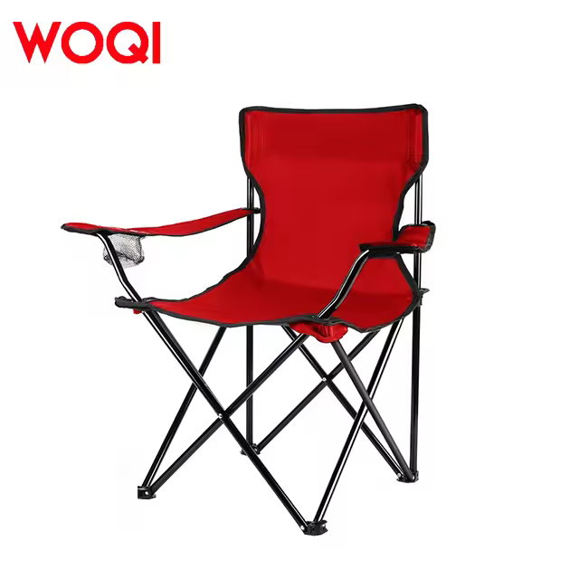 Woqi Spot Camping Beach Metal Folding Chair Portable Backrest Fishing For Outdoor Park Hiking Travel