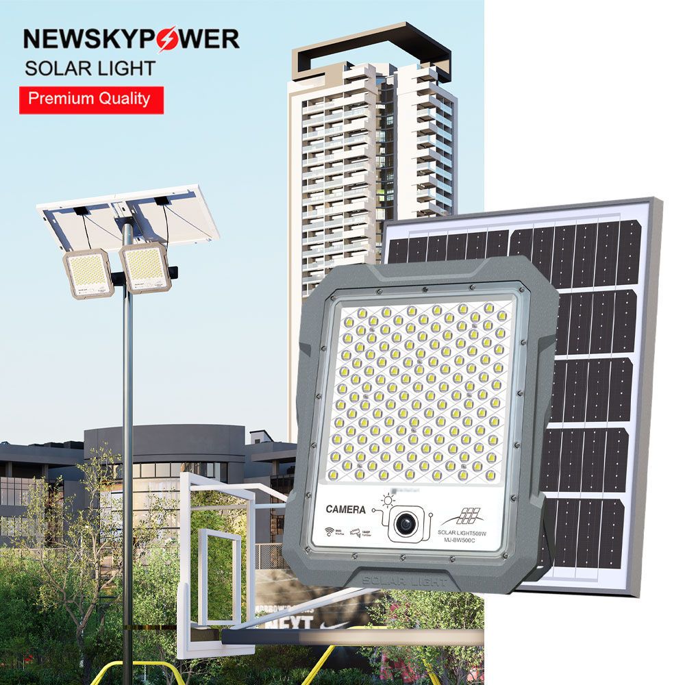 High Brightness 300watt Home Garden LED Solar Flood Light with Camera