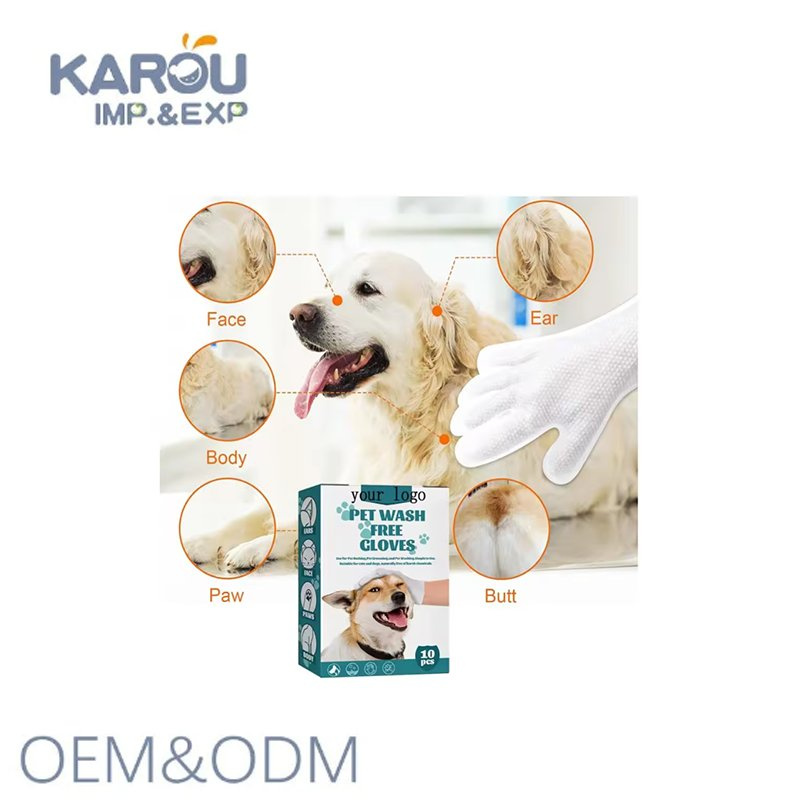 Wholesale Pet Dog Cat Wipes Support OEM with Low MOQ Pet Disposable Cleaning Gloves