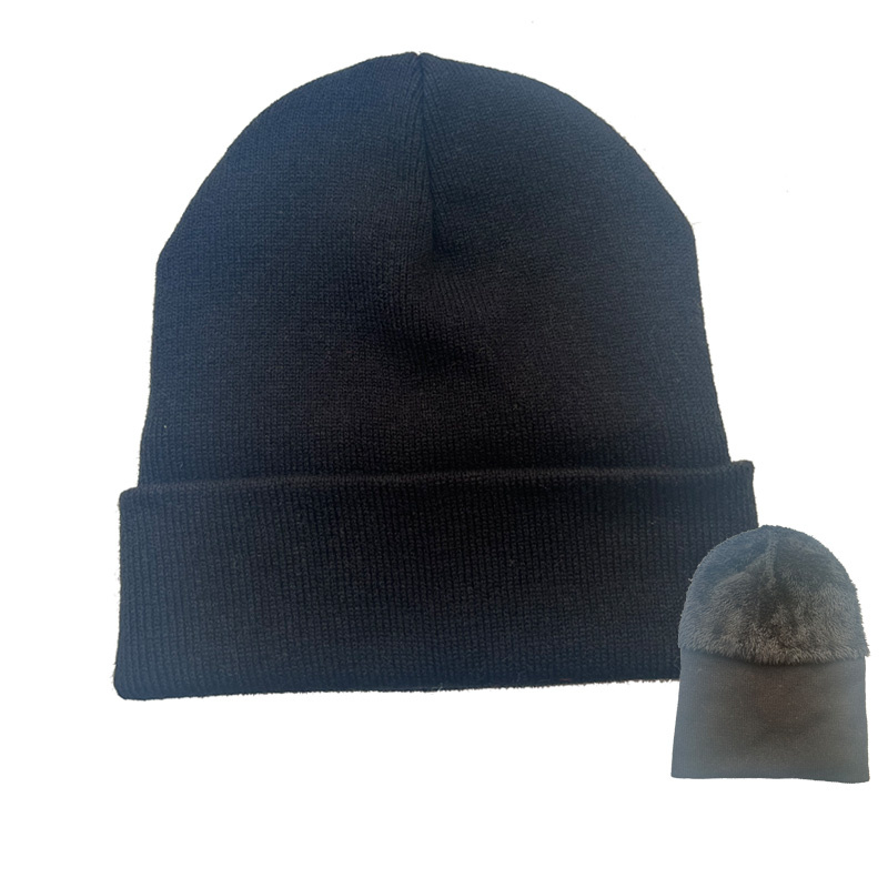 Promotional Winter Warm Ski Running Cap Hot Sale Cheap Fleece Lined Beanie Caps