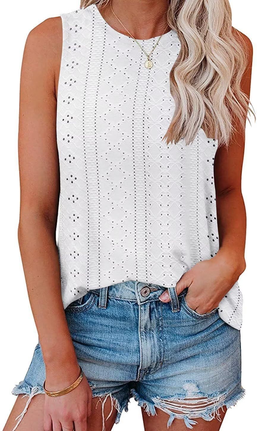 OEM Crew Neck Knit Sleeveless Top Camis Vest Base Top for Women