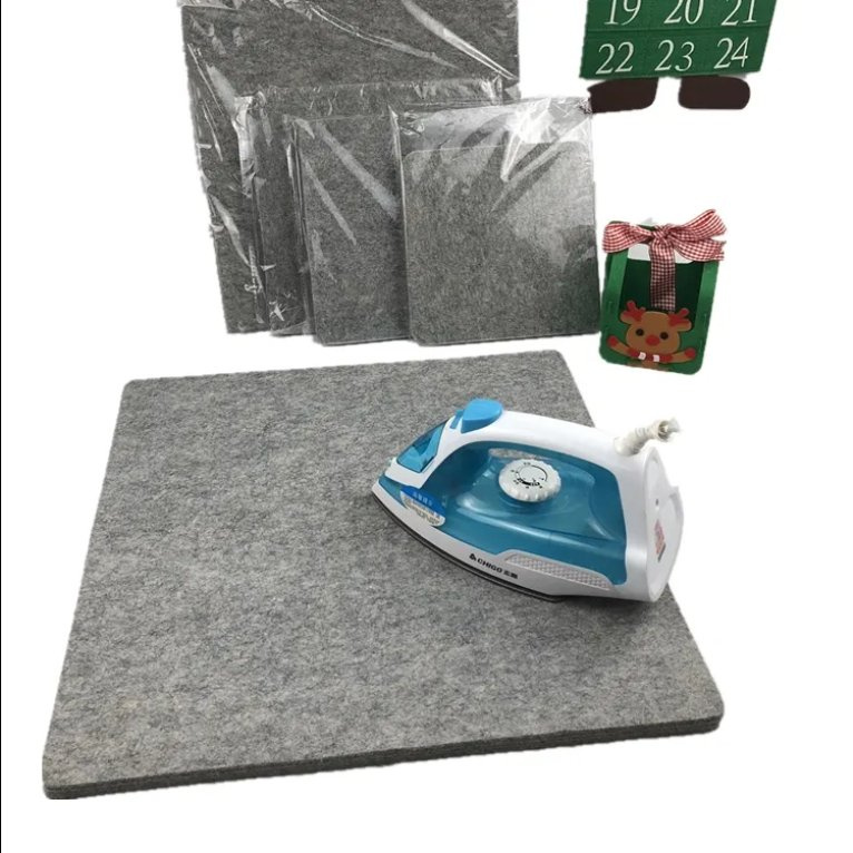 Wool Pressing Mat for Quilting, 100% Wool Portable Felted Ironing Mat Pad Blanket for Quilter Sewing 15 X 12 Inch