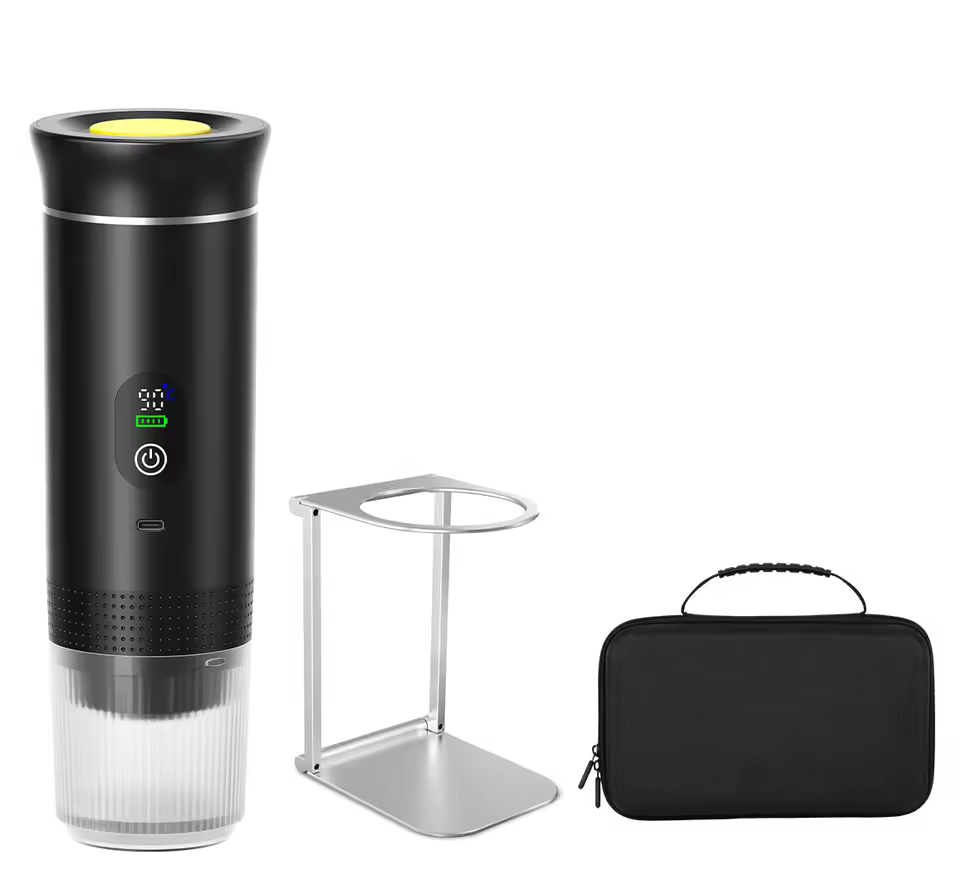 Latest Version Portable Electric Travel Espresso Machine Self Heating Mini Coffee Brew Maker With Travel Case For Outdoor Hotel