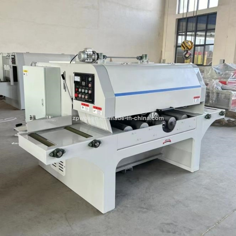 Wosen Industrial Woodworking Square Pallet Wood Electric Table Circular Vertical Double Spindle Planks Furniture Factory Multi Blade Gang Rip Saw Machine