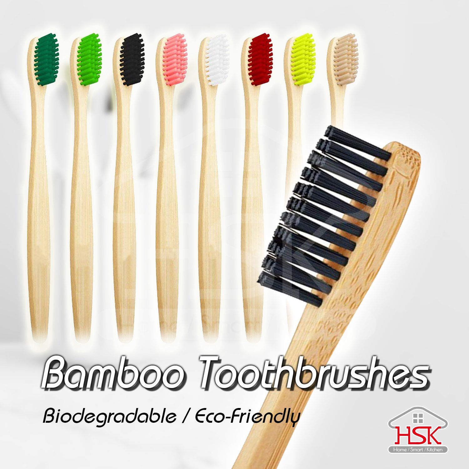 Biodegradable Bamboo Toothbrushes Environmental Toothbrush