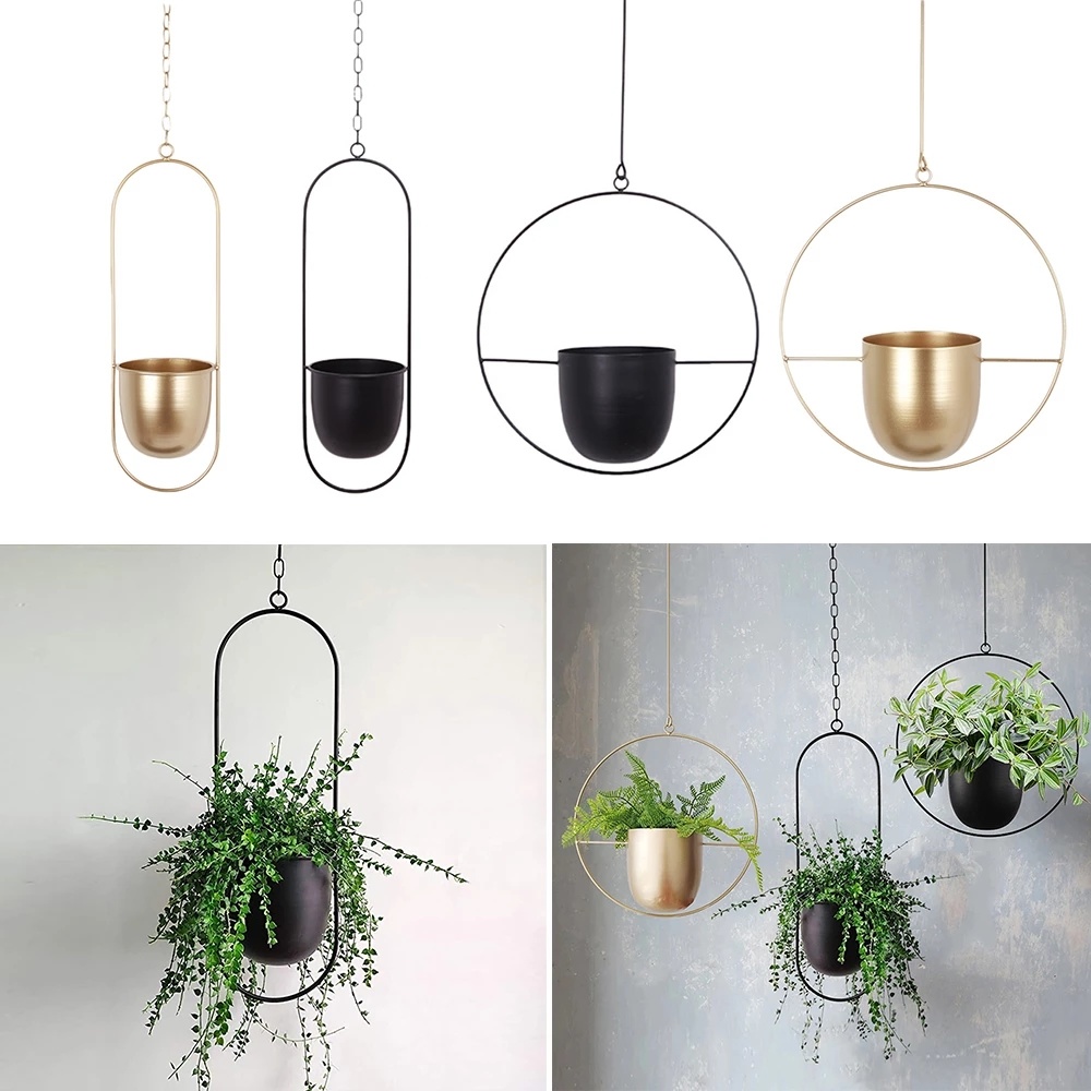 Metal Plant Hanger Chain Hanging Basket Flower Pot Plant Holder Garden Balcony Flower Basket Garden Pot Home Decor Dropshipping