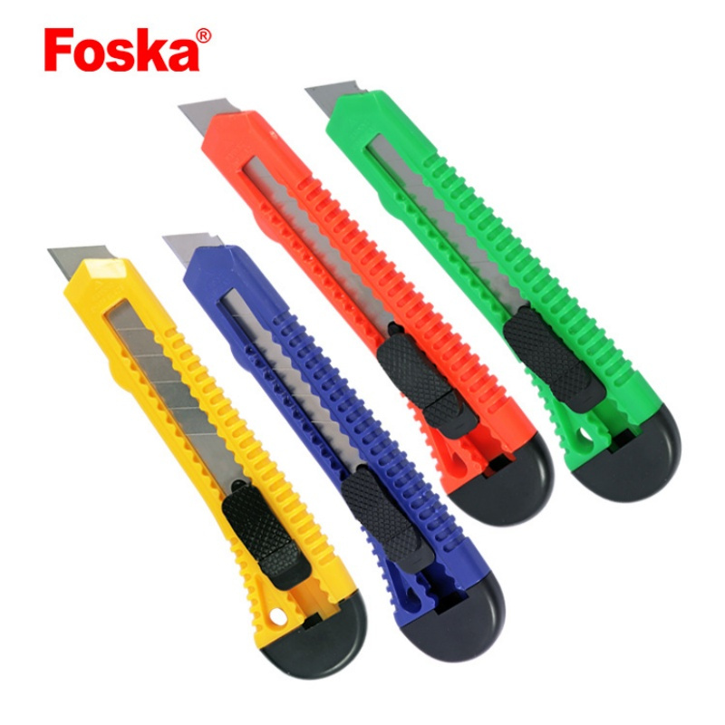 Foska Office and Home Use Thickened Hard Plastic Housing Smooth Mechanism Bulk Retractable Blade Utility Knife