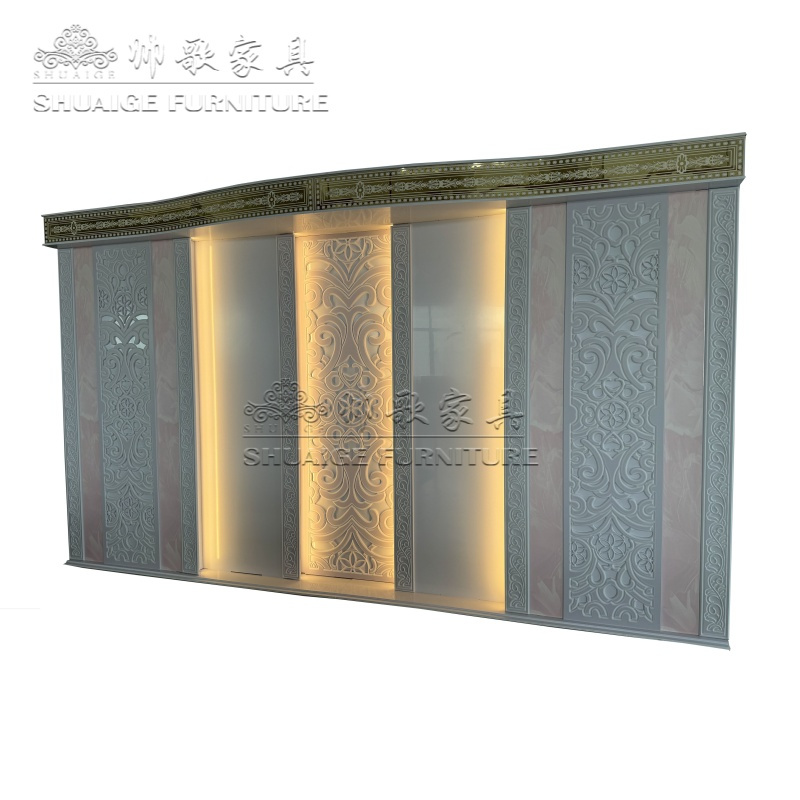 Factory Wholesale Price Wedding Party Furniture PVC Backdrop with Light