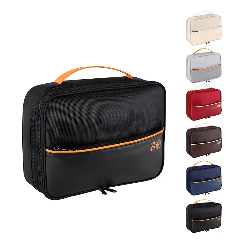 2022 Runhui Luxury High Quality Customizable Logo Digital Camera Travel Bags Hot Big Size Stock Three Layers Polyester+pu