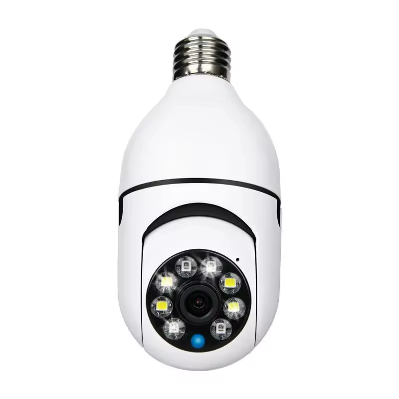 Manufacturer Cmos Sensor Night Vision 360 Degree Ptz Camera Home Wireless Wifi E27 Bulb Security Surveillance Mini Smart Camera