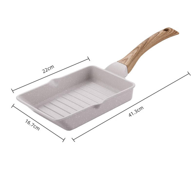 Factory Hot Sale Square Japanese Steak Cooking Kitchen Non-Stick Pan Fry Egg Pan