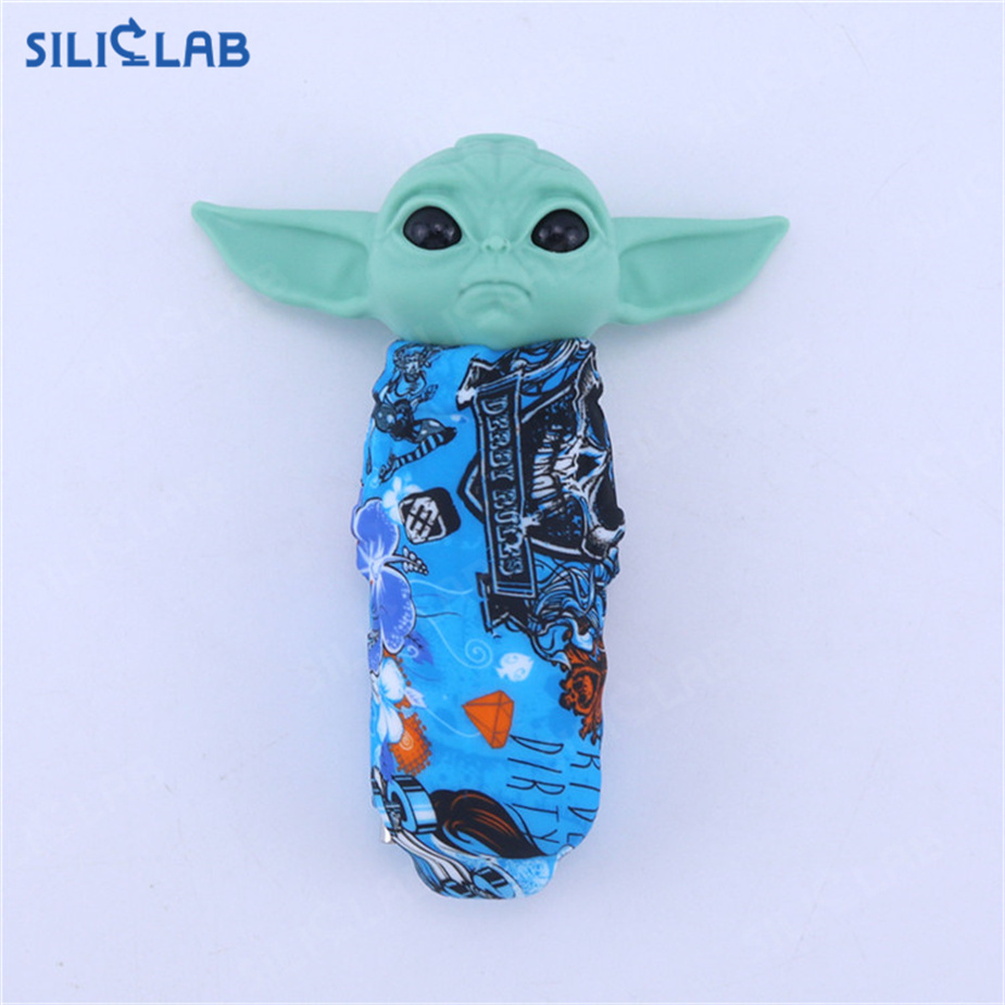 Fast Shipment Baby Yoda Silicone Tobacco Glass Bowl Smoking Pipe