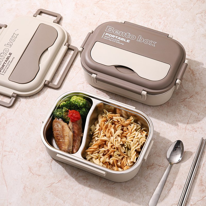 OEM Plastic Stainless Steel Bento Box Adults Kids Leak Proof Lunch Box