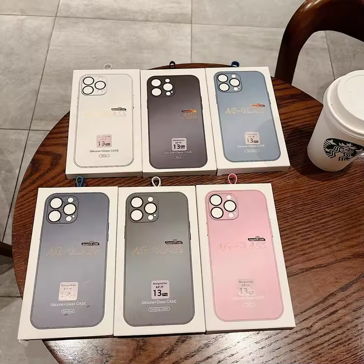 Glossy Glass Mobile Case Lens Film Protector For Apple Iphone 14 13 12 11 Pro Max Phone Back Cover Case Protector