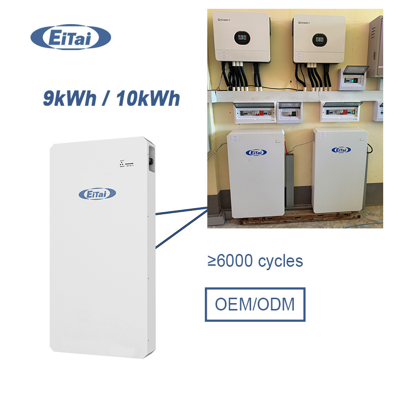 Eitai Home Power Wall LiFePO4 10kw Solar Energy Storage Lithium Ion Battery
