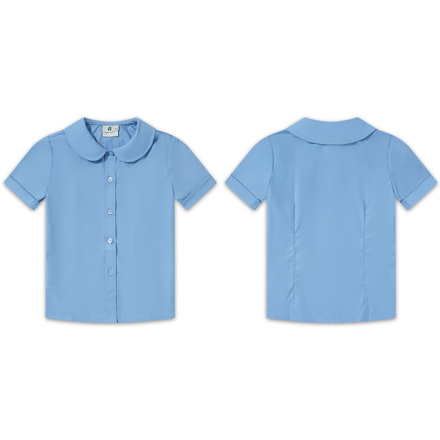 High Quality New Wear Primary School Student Uniform Girls Blue Blouse