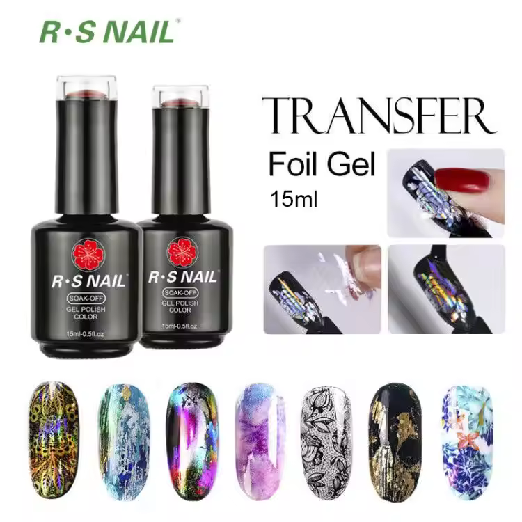 Transfer Foil Gel Private Label Oem Long Lasting Foil 3d Sticker Paper Gel Nail Led Lamp Uv Transfer Uv Foil Gel
