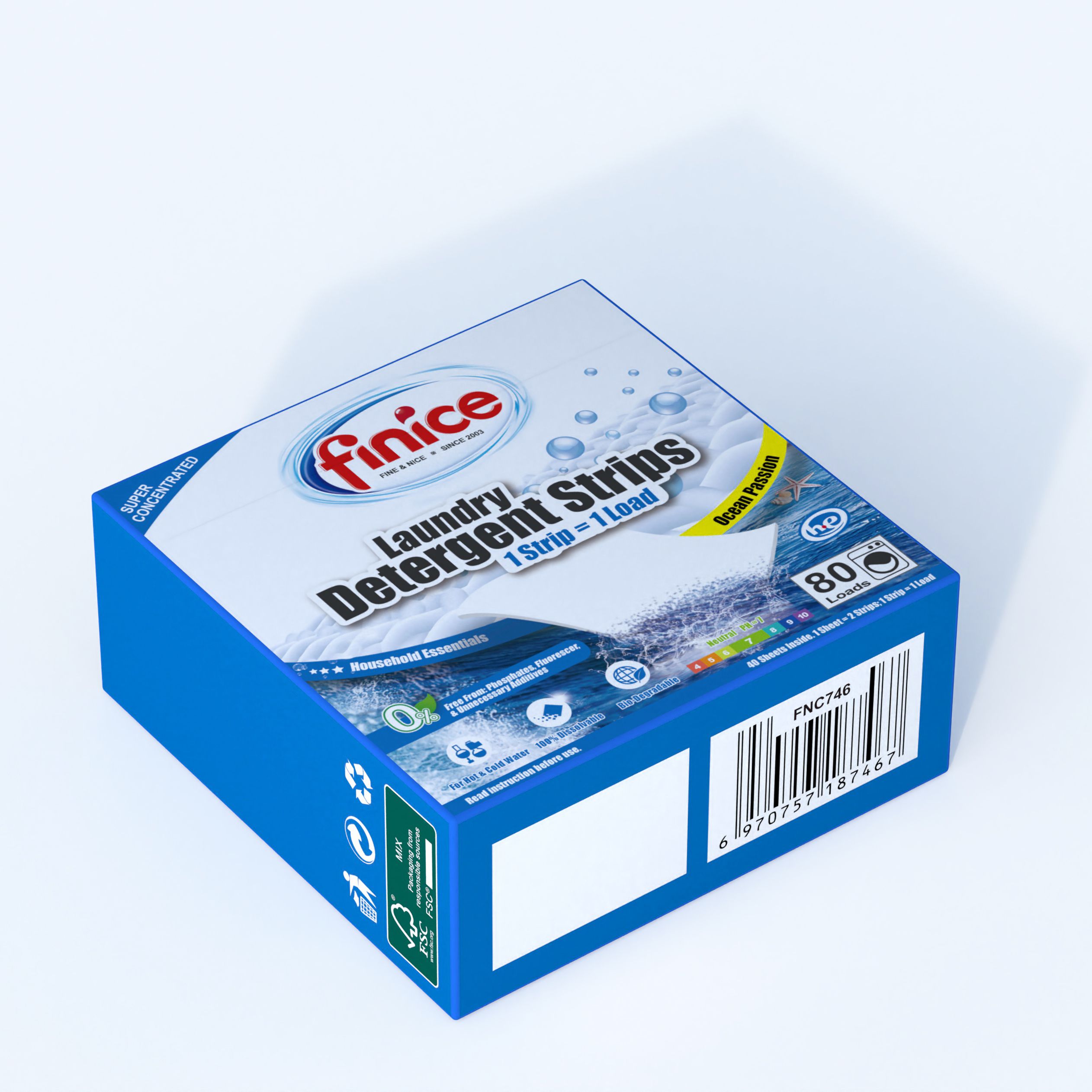 Fnc746 Finice Wholesale Washing Clothes Sheet Eco Friendly Biodegradable Laundry Detergent Sheet