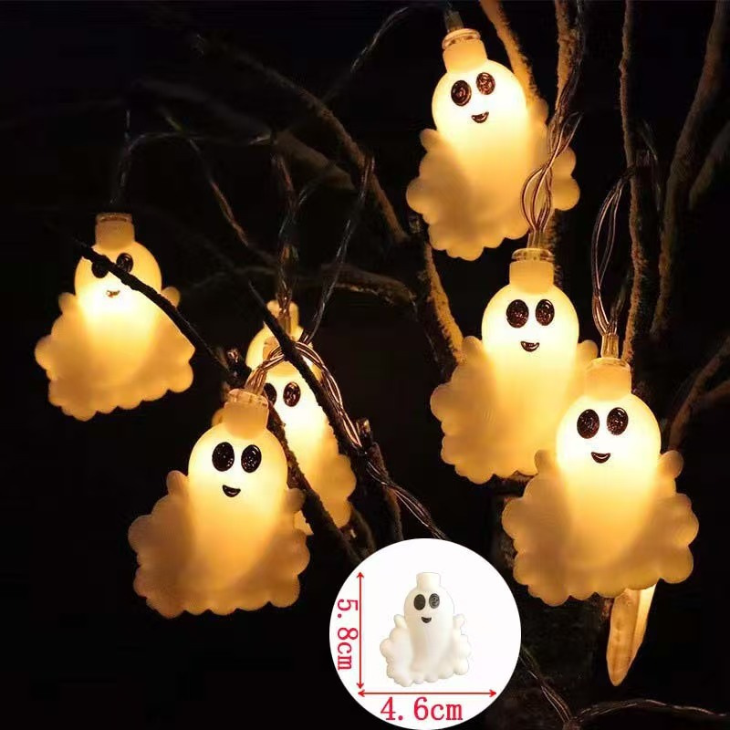 2025 Halloween Easter Party LED String Light Pumpkin Ghost Spider Web Hanging Lamp for Halloween Home Indoor Outdoor Decoration Props