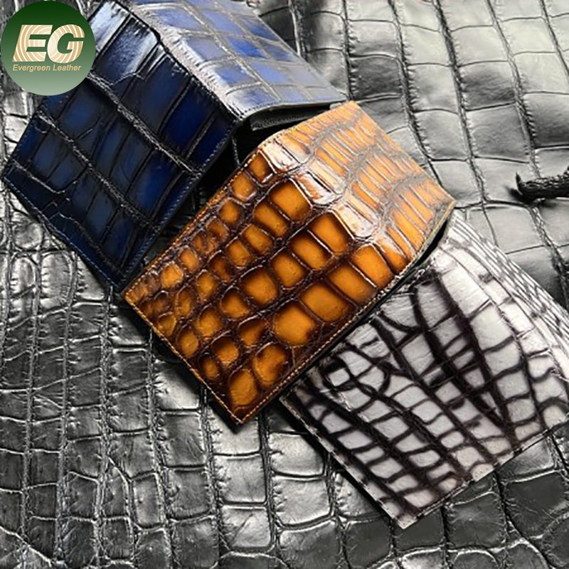 Rco26 Men 100% Real Genuine Alligator Wallets Card Skin Bifold Luxury OEM Crocodile Leather Wallet