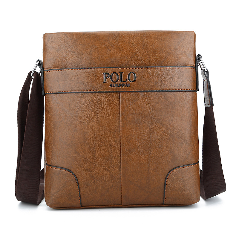 Water Resistant Khaki Large Messenger Bag for Man