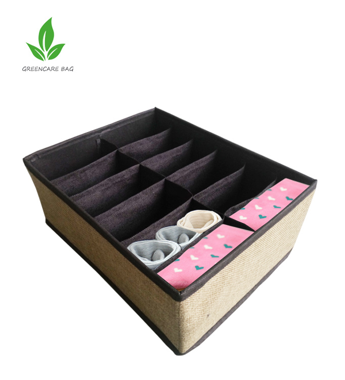 Foldable Container Homes Closet Underwear Organizers in Bedside Table Storage Drawers Divider Box