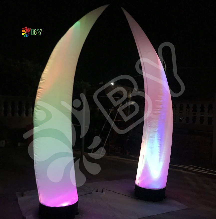Advertising Inflatables LED Lighting Cone Pillar Tube Inflatable LED Light Cones for Sale