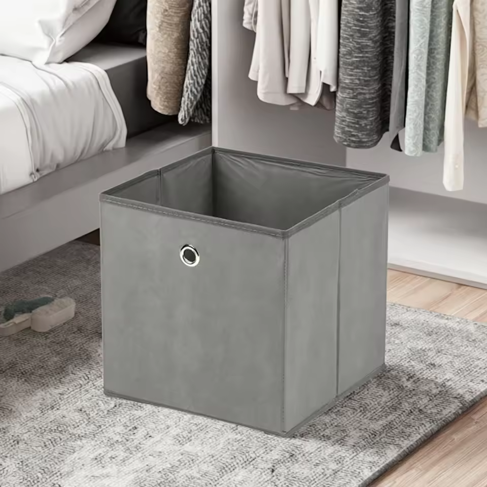 Premium Fabric Storage Boxes Bins Baskets With Lids Foldable Collapsible Organizers For Clothes Toys Laundry Home Office