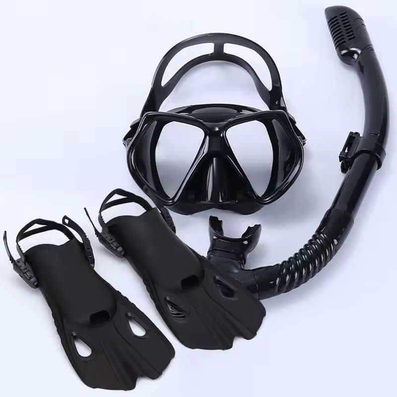 Wholesale Stock Adult Professional Diving Equipment Set Snorkel Mask Scuba Diving Finsequipment Set Snorkel Set With Fins