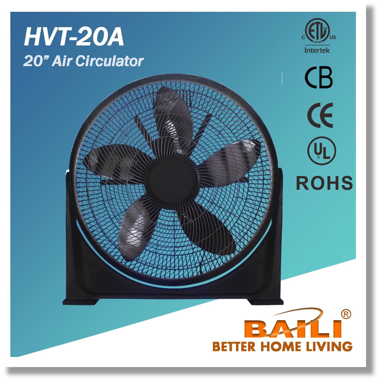 20" Air Circulator Fan with Rotary Knob Switch