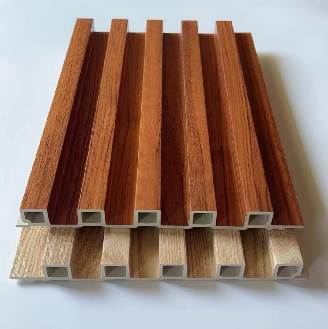 Fluted Decorative Board/Indoor 3D Slat PVC Wall Decor Panel WPC Flutted Wall Panel
