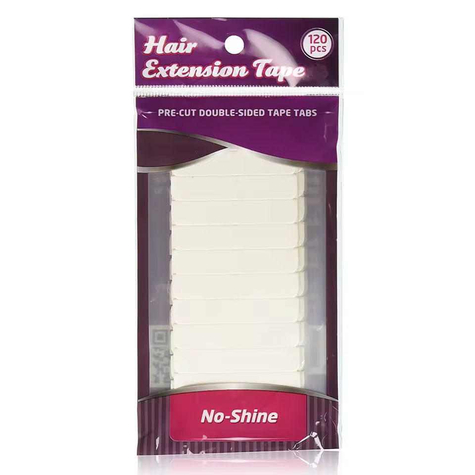 120 Tabs/lots No Shine White Imported Glue Adhesive Wig Tape Waterproof Tape For Tape In Human Hair Extensions Double Sided