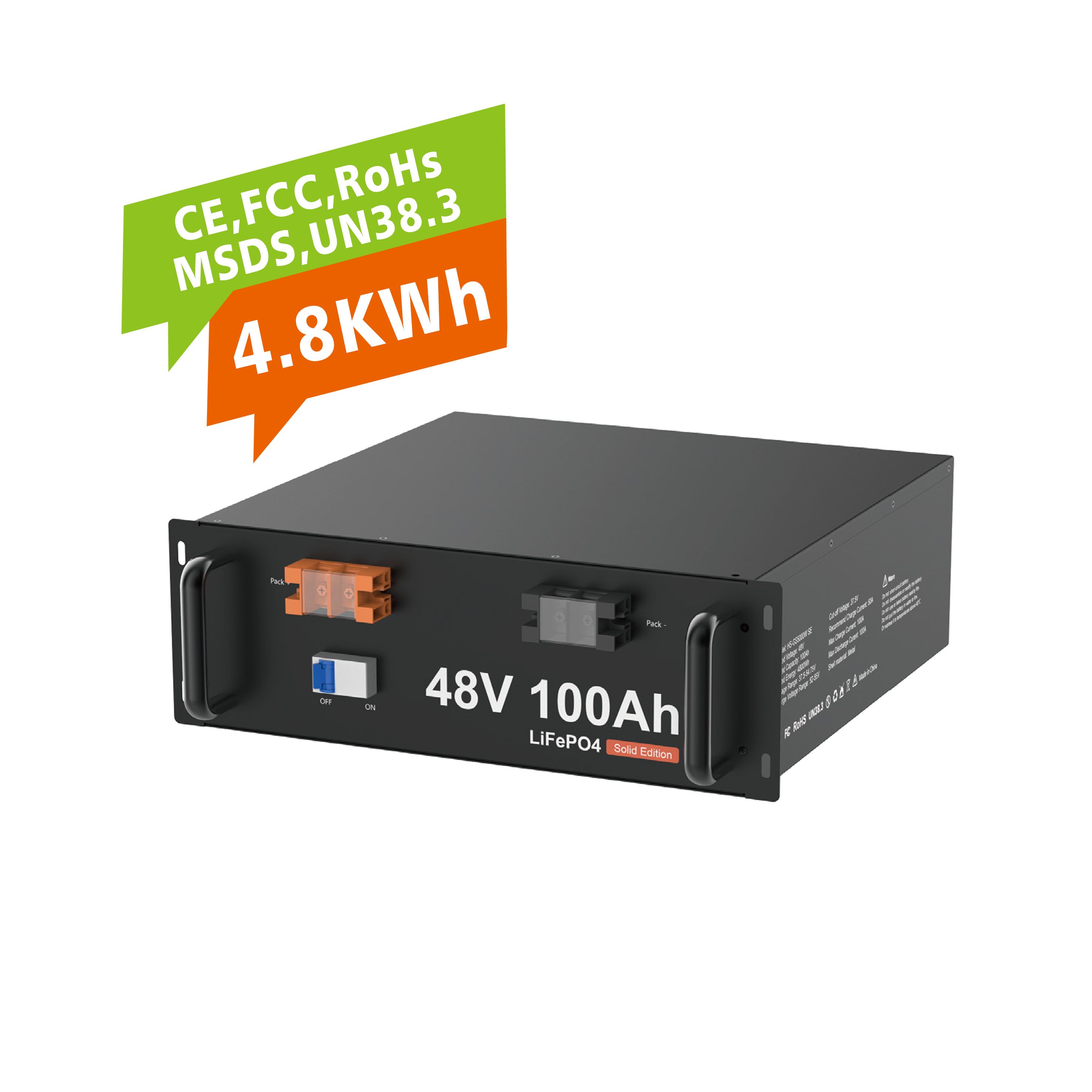 51.2V Byd 2024 LFP Cells 314ah Rack Mount Battery Box with BMS 5kwh 10kwh 48V 100ah AC to DC LiFePO4 Battery Charger for Home Energy Storage System