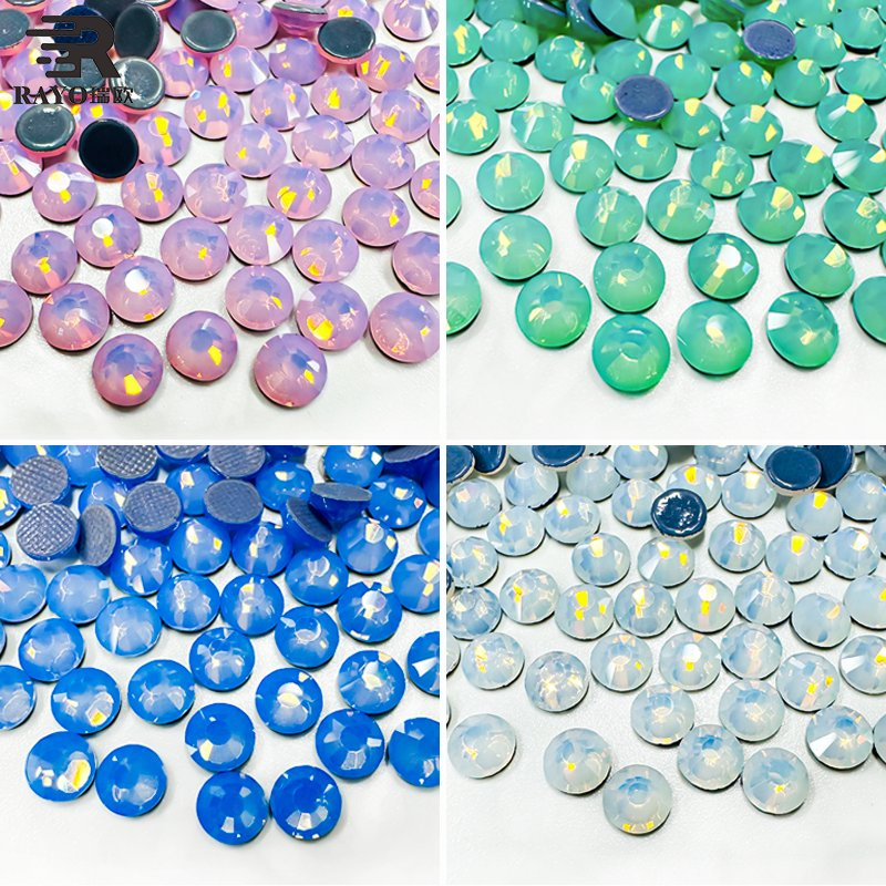 Rayo 2024 Special Ab Color Hot Fix Rhinestone for Wedding Dress Dancing Dress Decoration