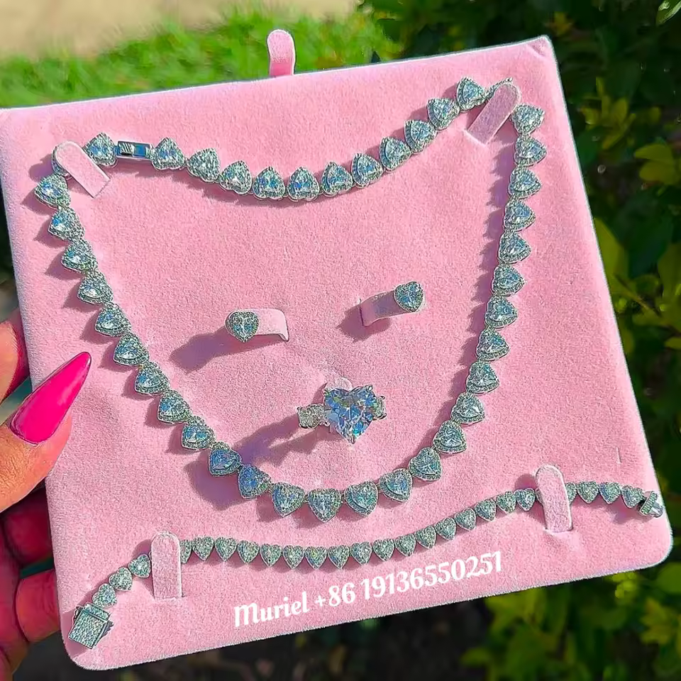 Foxi Ready To Ship Fashion Necklaces Cubic Zircon Hip Hop Cuban Tennis Chain Iced Out Heart Necklace