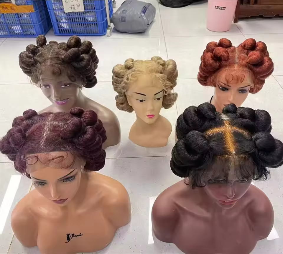 Wholesale Cheap Synthetic Braided Wigs Full Lace Wig Factory Price Heat Resistant Fibre Synthetic Wigs