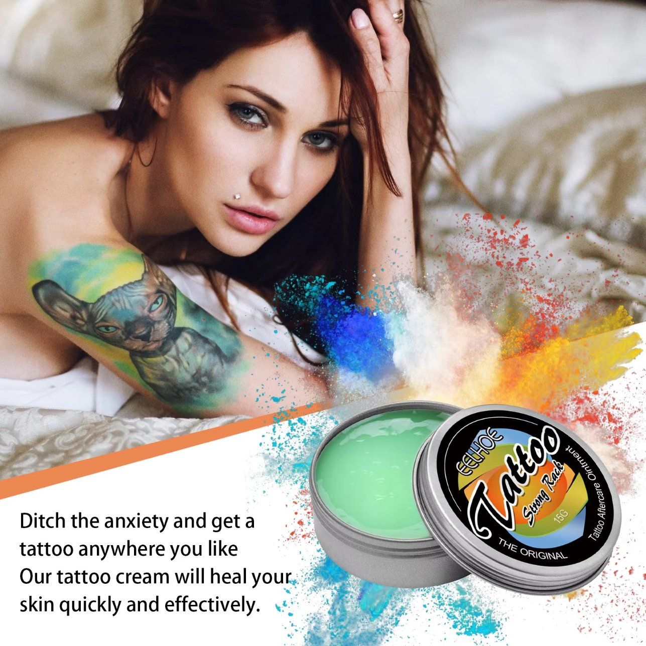 Hadiyah Beauty High Quality Fixed Color Repairing Skin Moisturizing Color Locking and Anti Diffusion Tattoo Strong Rack