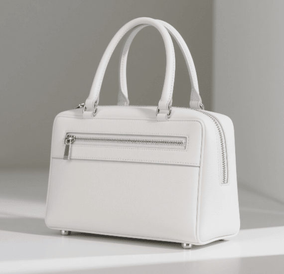 White Color Simple Design Women Tote Bag Spacious Lady Handbag Practical Bag