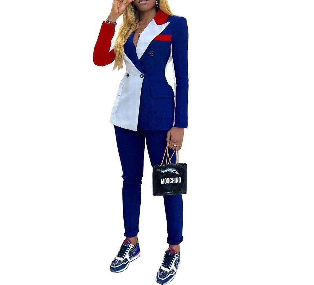 Stylish Plus Size Women's Blazer Set for Office Wear