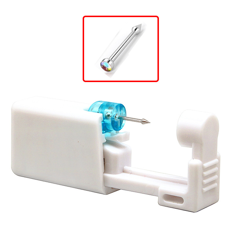 Nose Stud Piercing Gun Disposable Safe Sterile Piercing Unit Nose Piercing Tool Machine Earring Stud Body Jewelry