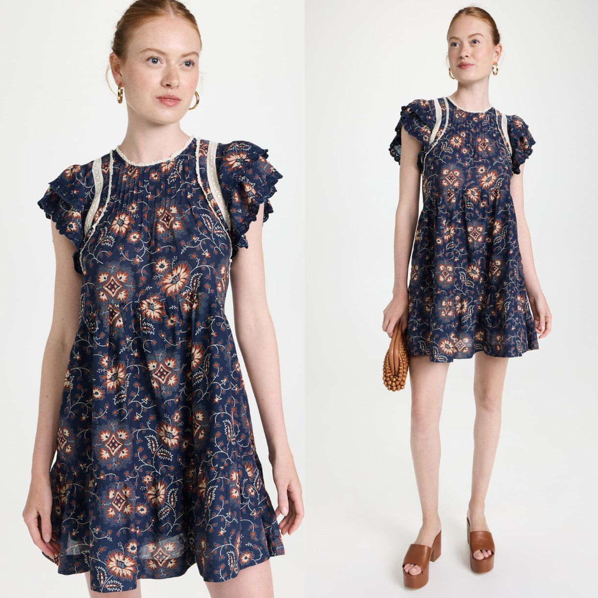 Short Sleeve Female Summer Clothing OEM Crew Neck with Seam Pockets Dress Factory From China