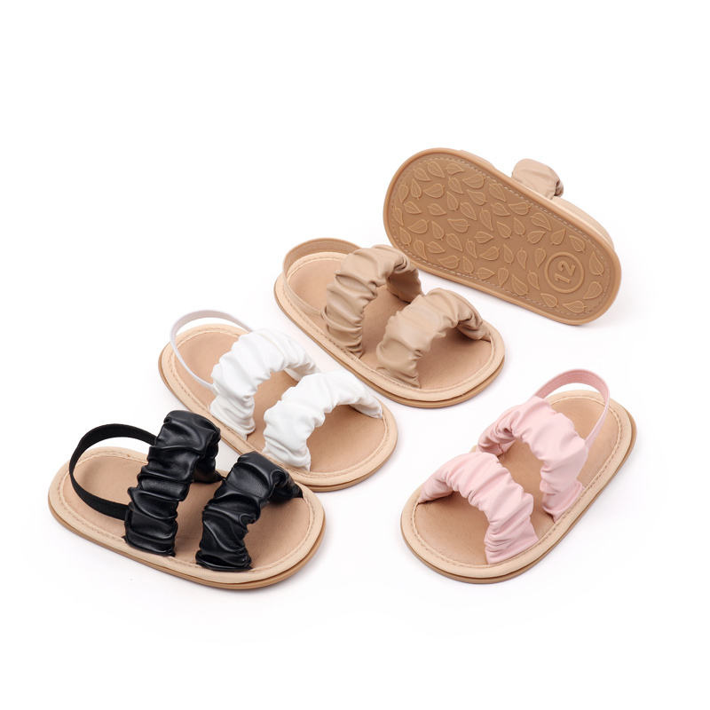 New Arrival Baby Summer Sandals PU Shoes Flat Infant Baby Sandals