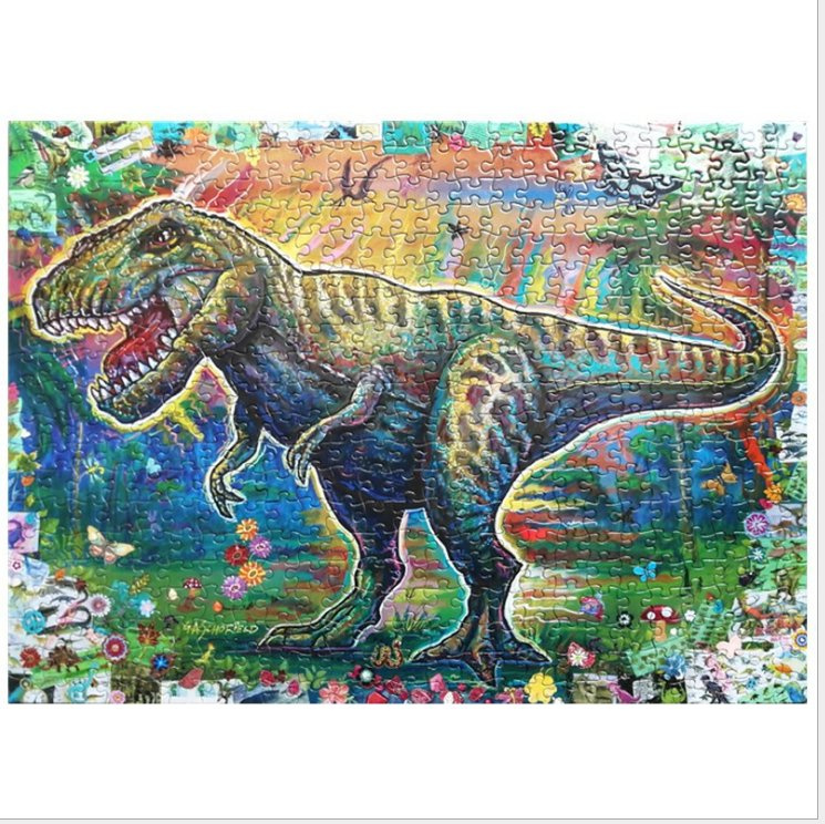 DIY Dinosaur Paper Puzzle Toys 2D Jigsaw Puzzle Educational Toy Table Toys