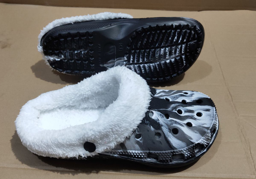 Unisex EVA Slipper Winter Warm Shoes Clogs Cotton Medical Simple Color Garden Shoes Fur Slipper Sandals