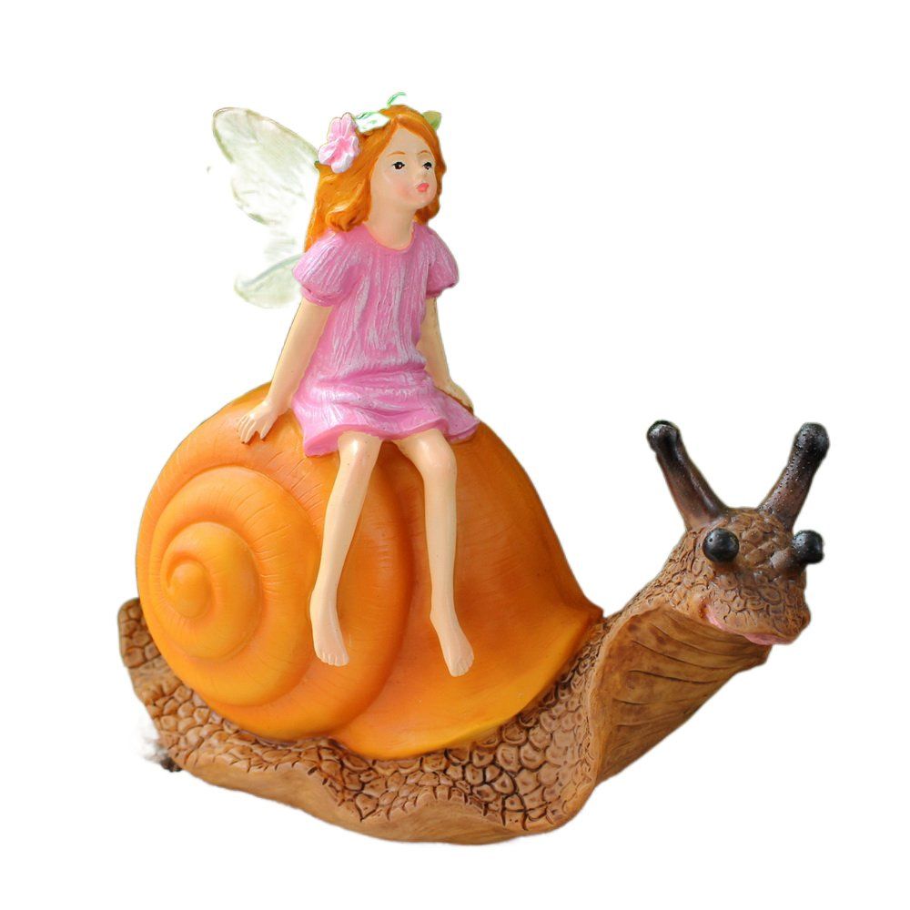 New Snail Flower Fairy Ornament Mini Micro Landscape Garden Decorative Animal Statues